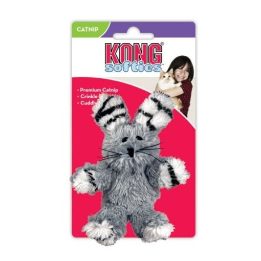 KONG Cat Softies Fuzzy Bunny grå